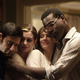 Mather Zickel, Anne Hathaway, Rosemarie DeWitt, and Tunde Adebimpe in Rachel Getting Married